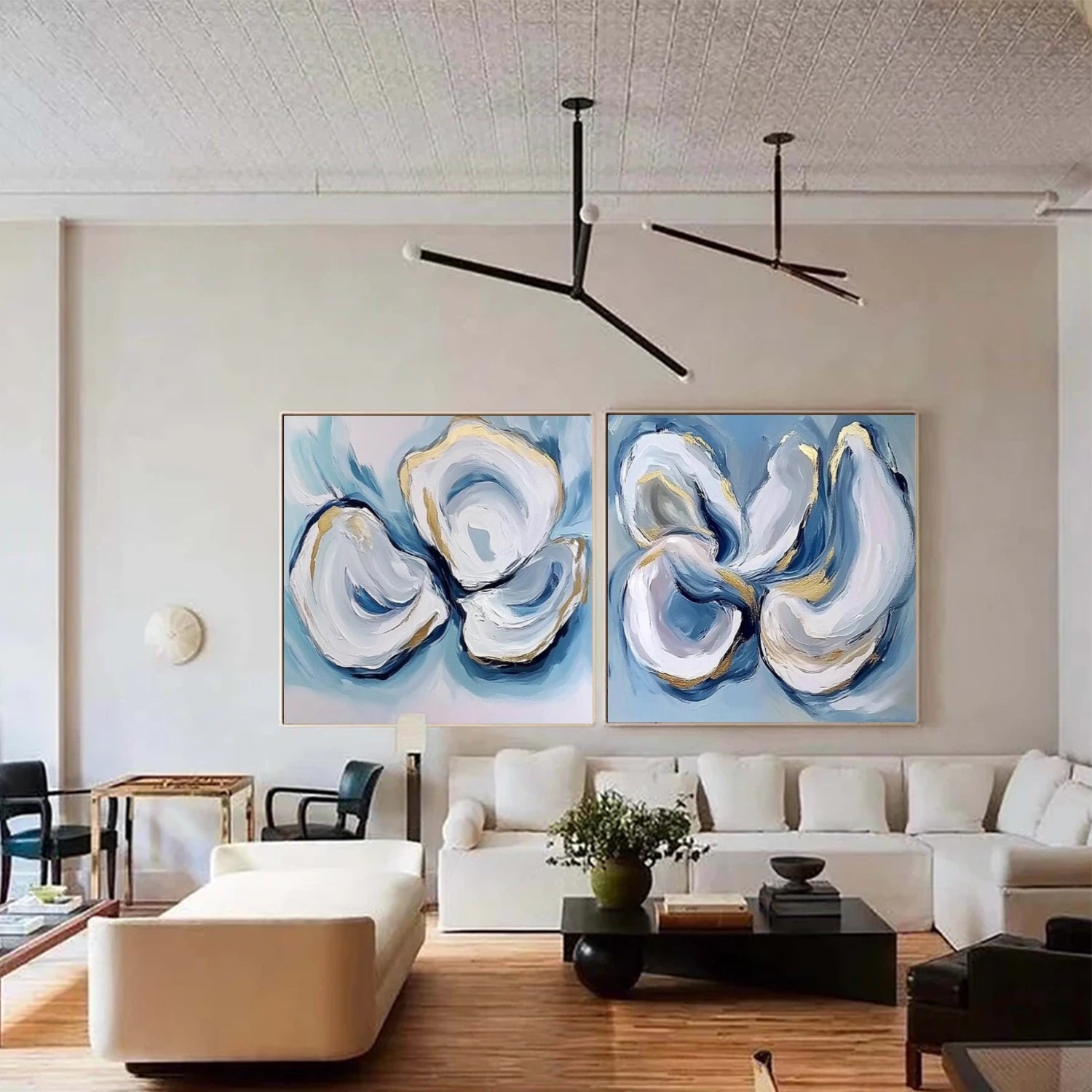 Abstract Square Set of 2 Wall Art #AB 541