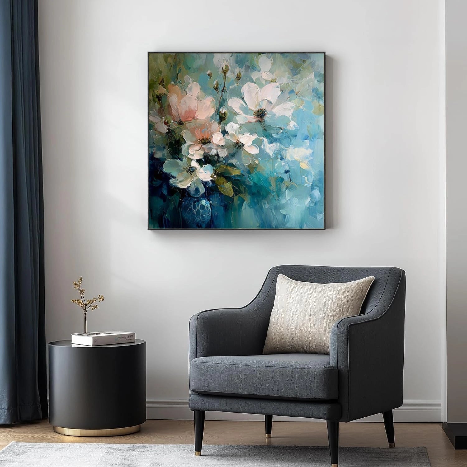 Flower & Tree Abstract Textured Canvas # FT 343