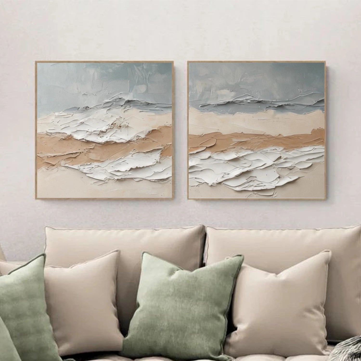 Abstract Texture Wall Art Square Set of 2 # AB690