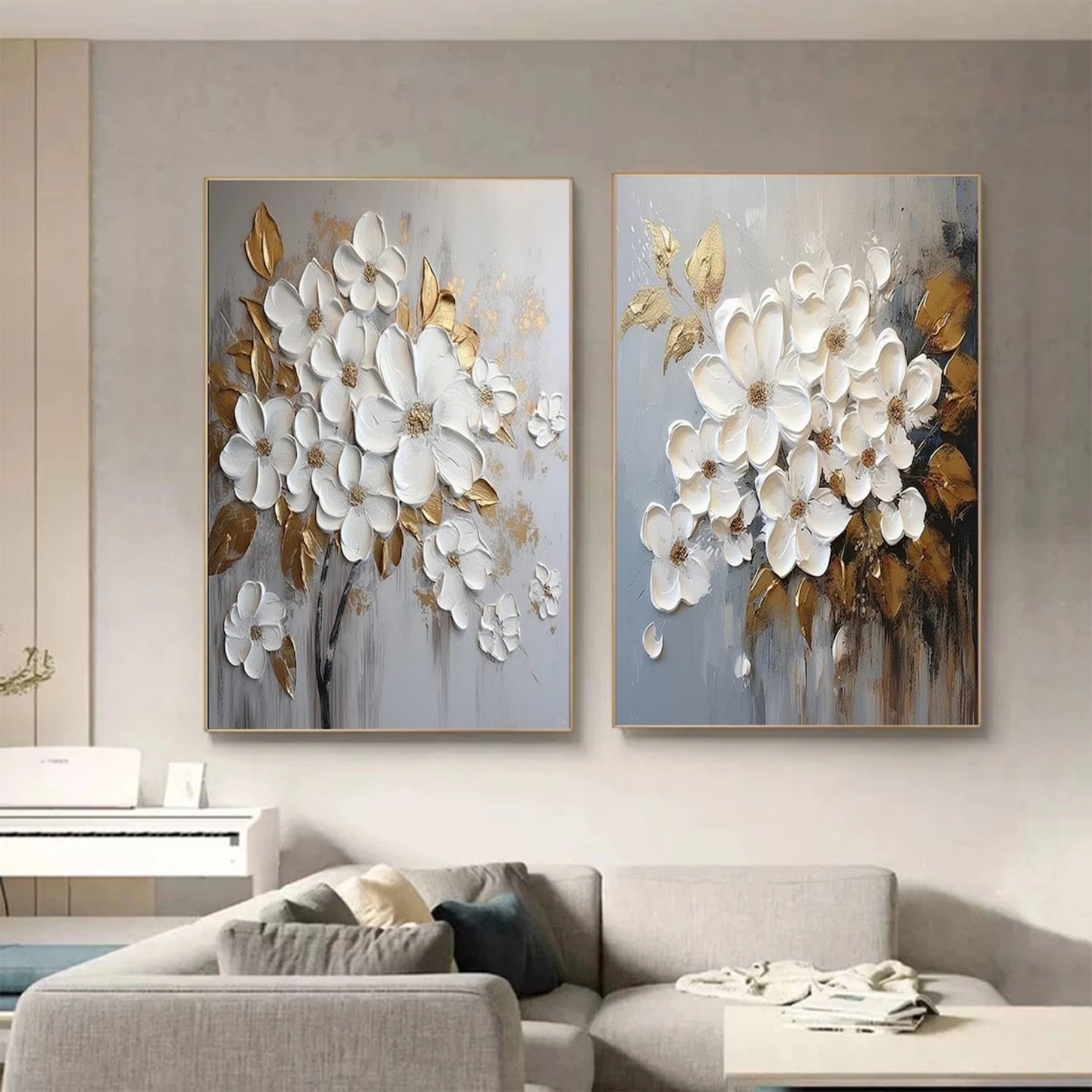 Flower And Tree Painting Set of 2 #FT 170