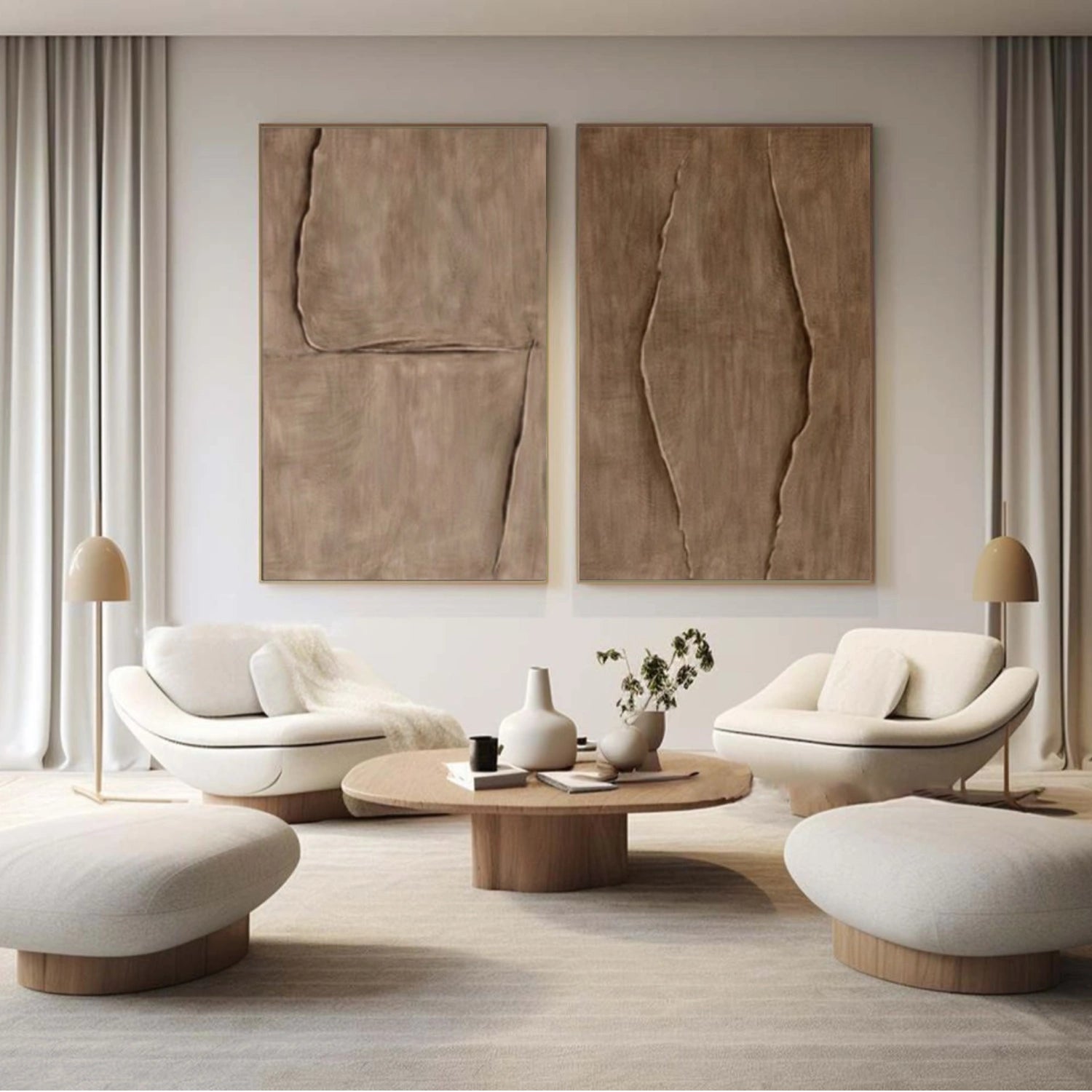Minimalist Texture Canvas Set of 2 # MM412