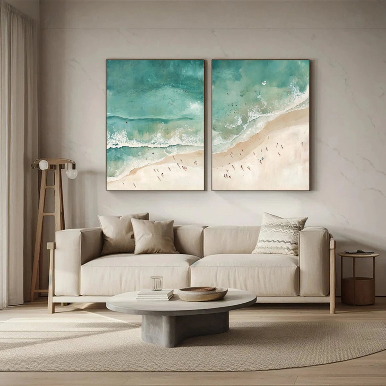 Sport Art Texture Painting Canvas Set of 2 # SA078