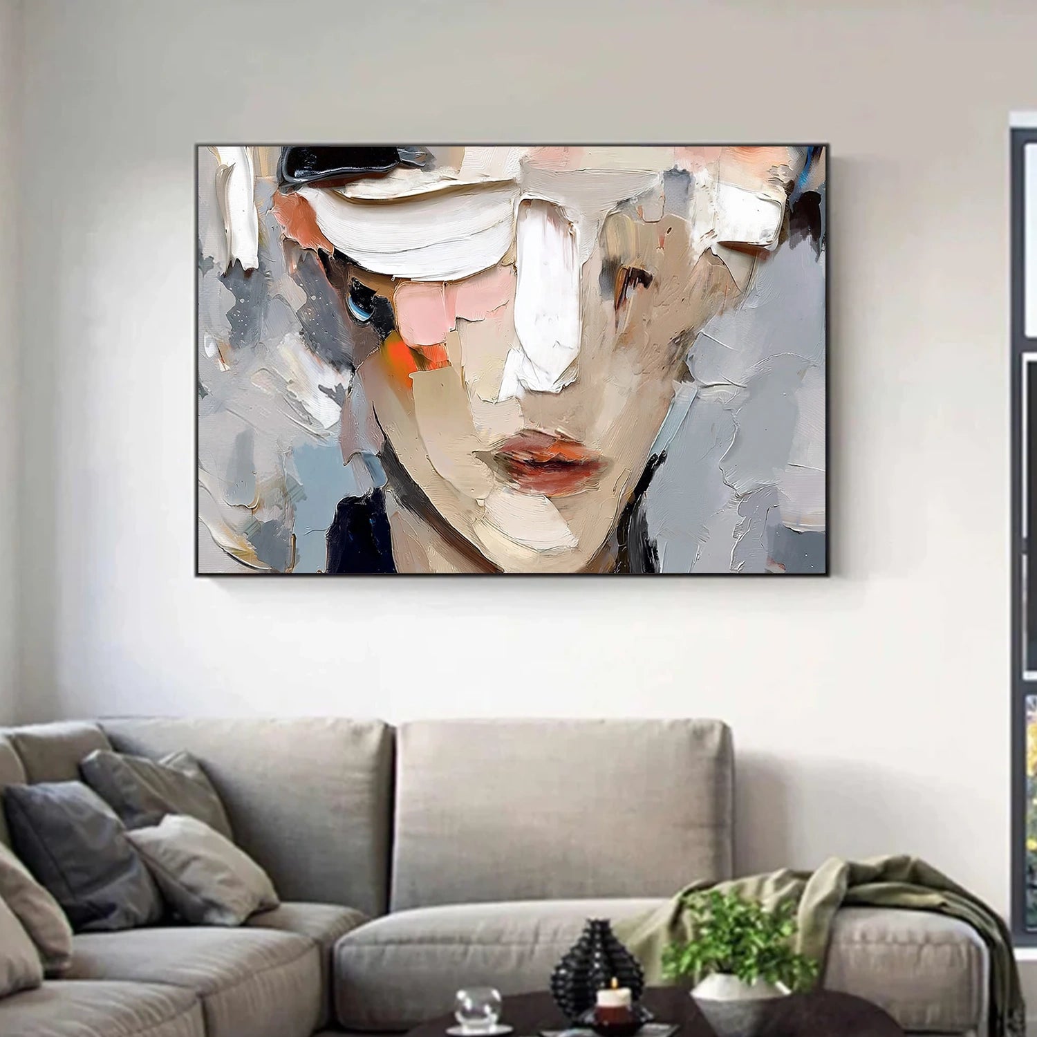 Abstract Portrait Texture Wall Art #PT 071
