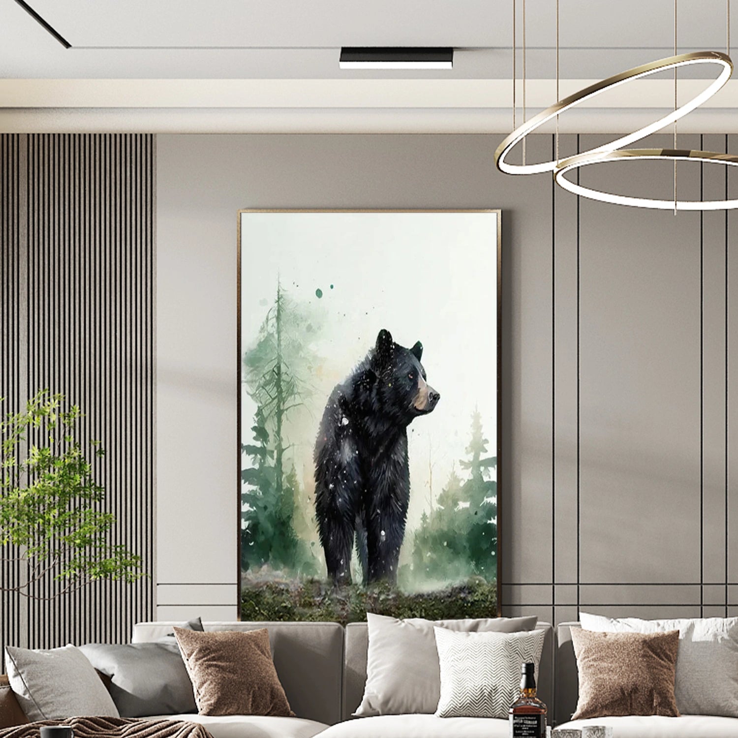 Abstract Animal Canvas Art #AP178