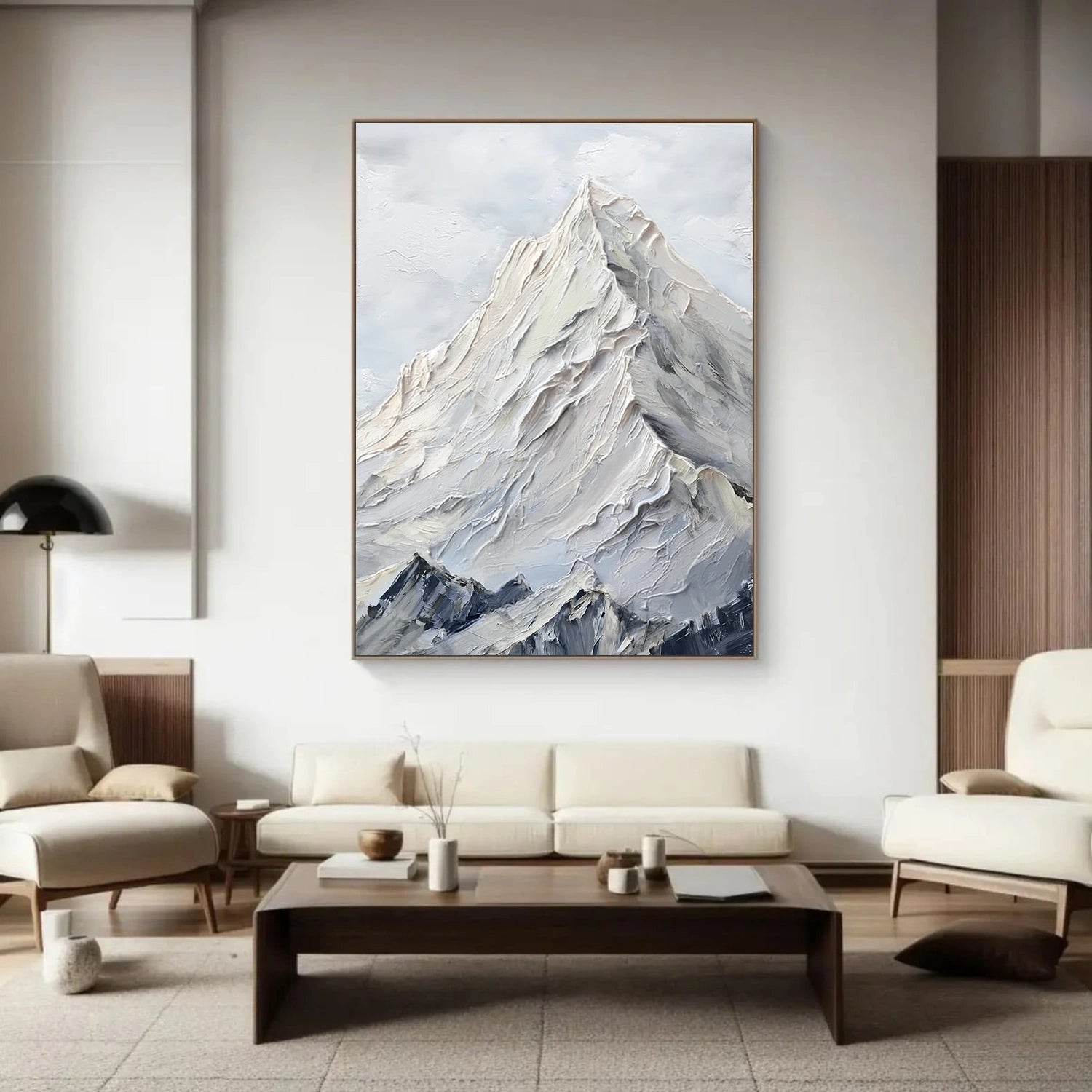 Abstract Mountain Textured Canvas Art #MM330