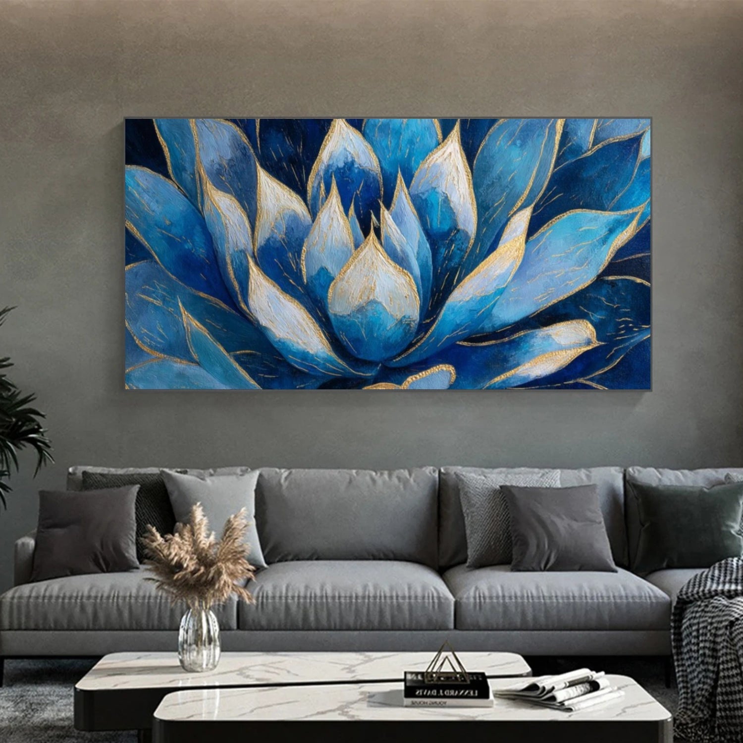 Flower & Tree Abstract Textured Canvas # FT 361