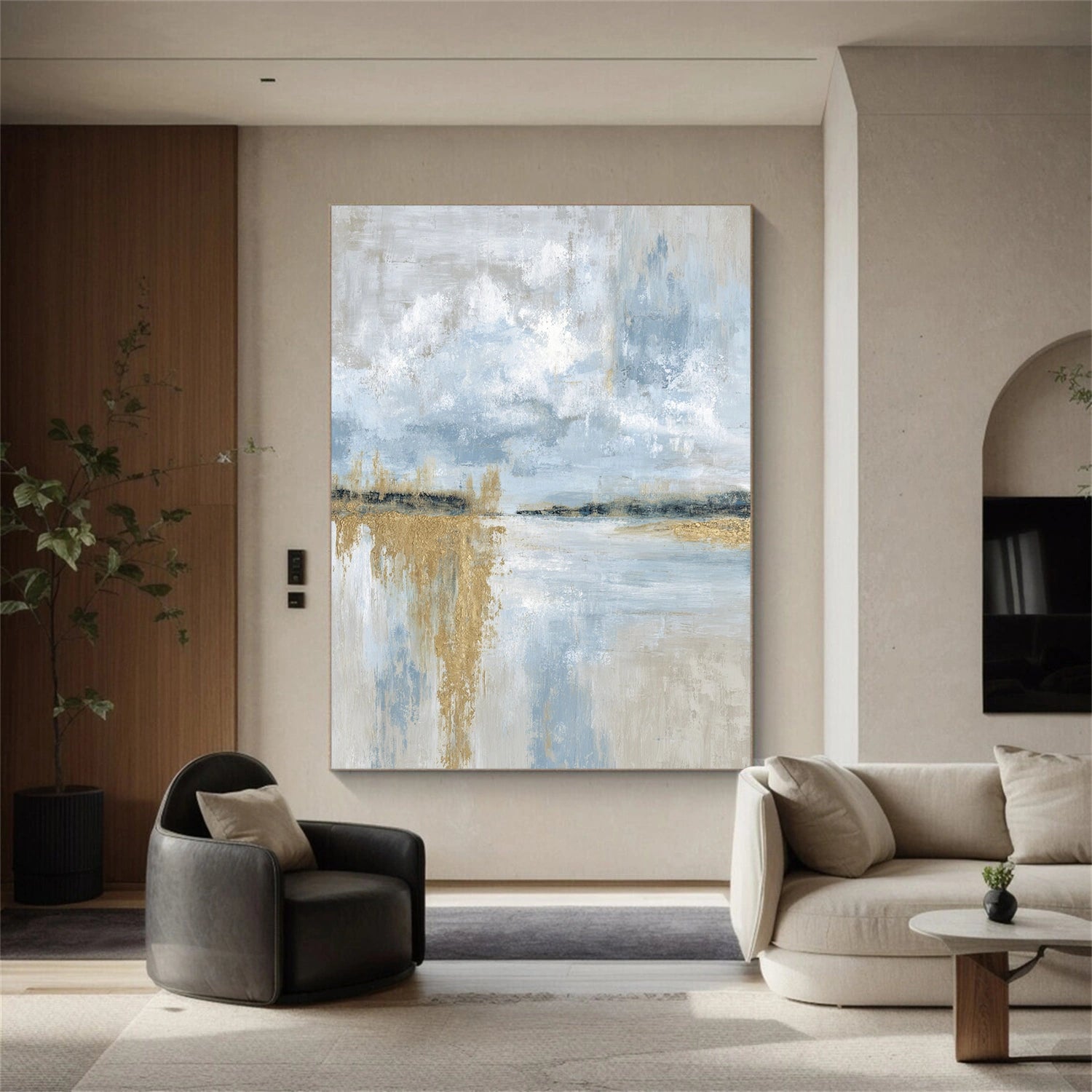 Blue & Green Abstract Wall Art #BG130
