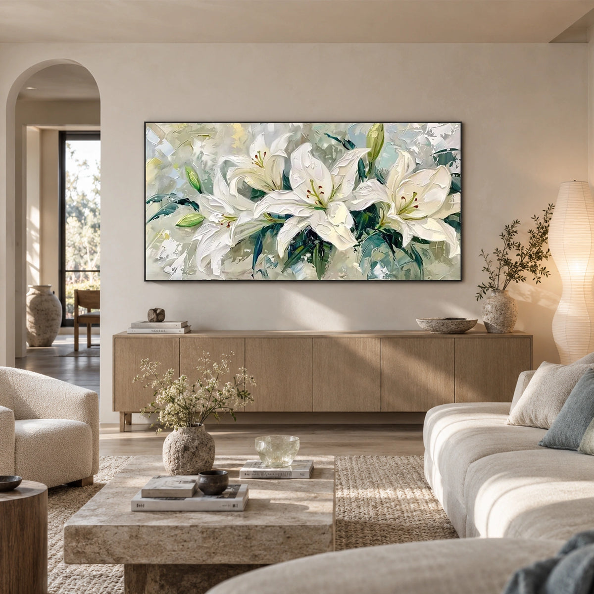 Flower & Tree Abstract Texture Canvas #FT 434