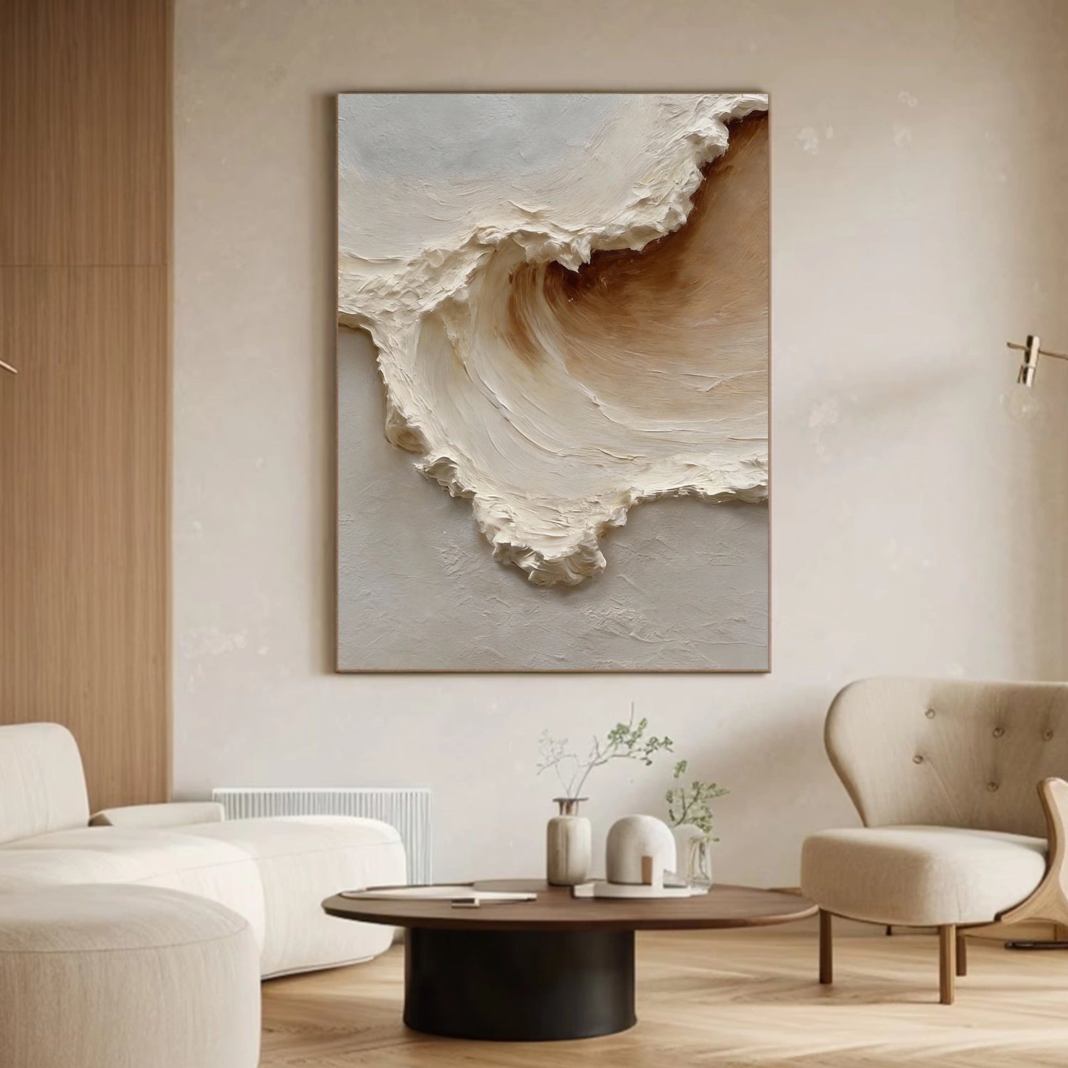 Ocean And Sky Abstract Texture Canvas Art #OS369