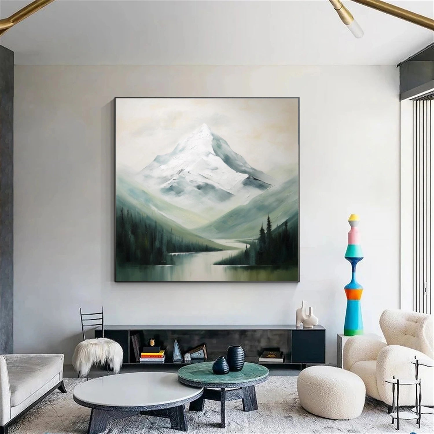 Abstract Mountai Canvas Art #MM326