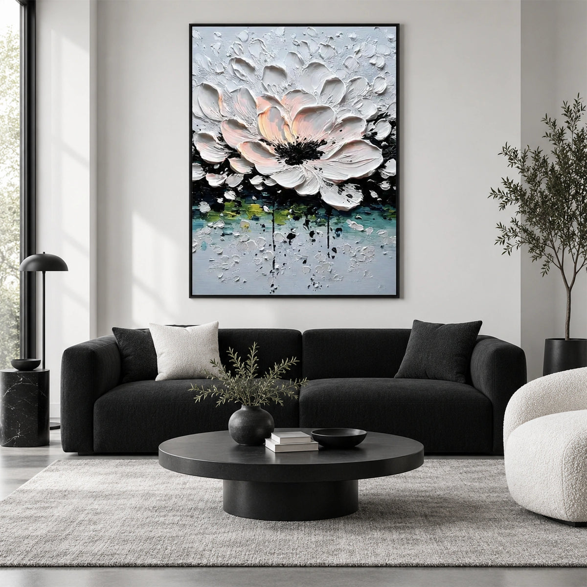 Flower & Tree Abstract Texture Canvas #FT 429