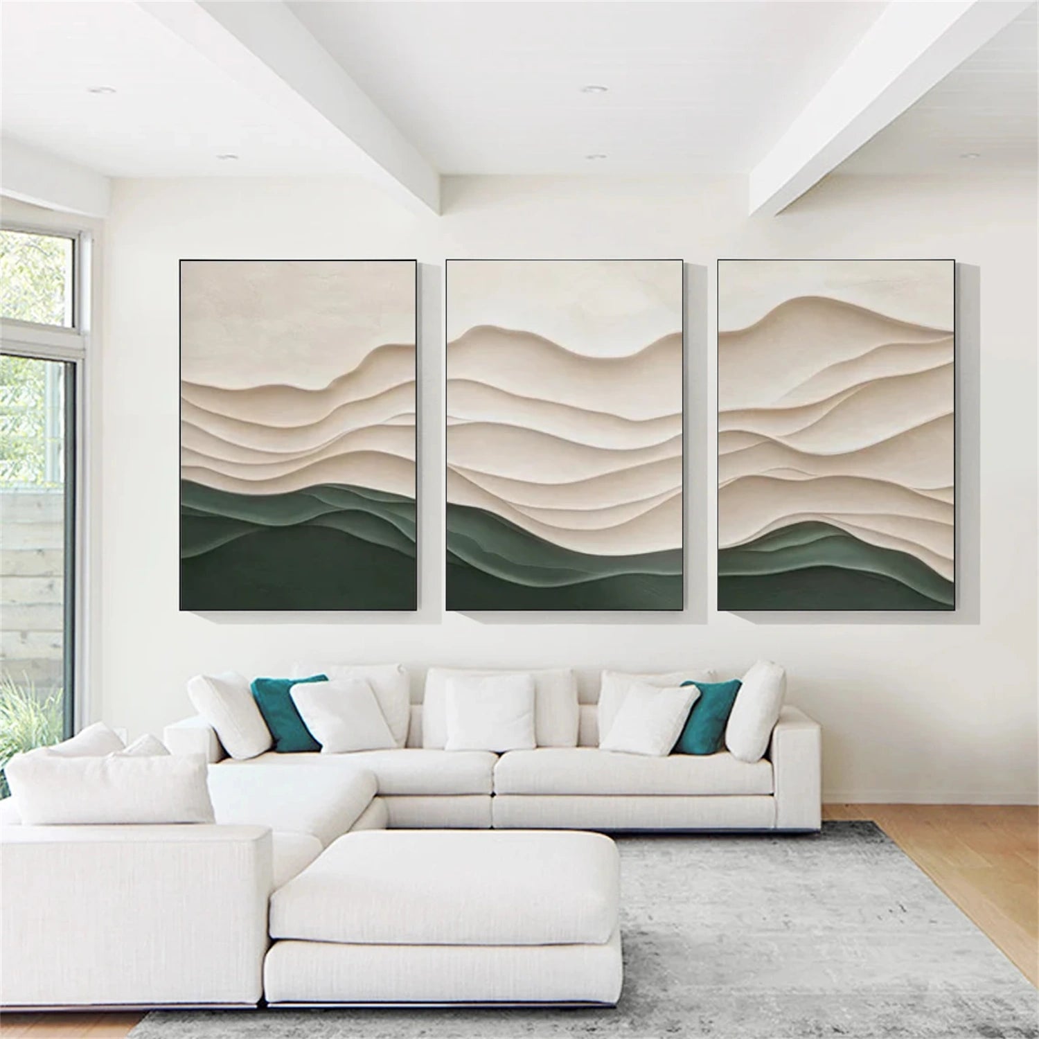 Minimalist Textured Set of 3 Canvas Art #MM340
