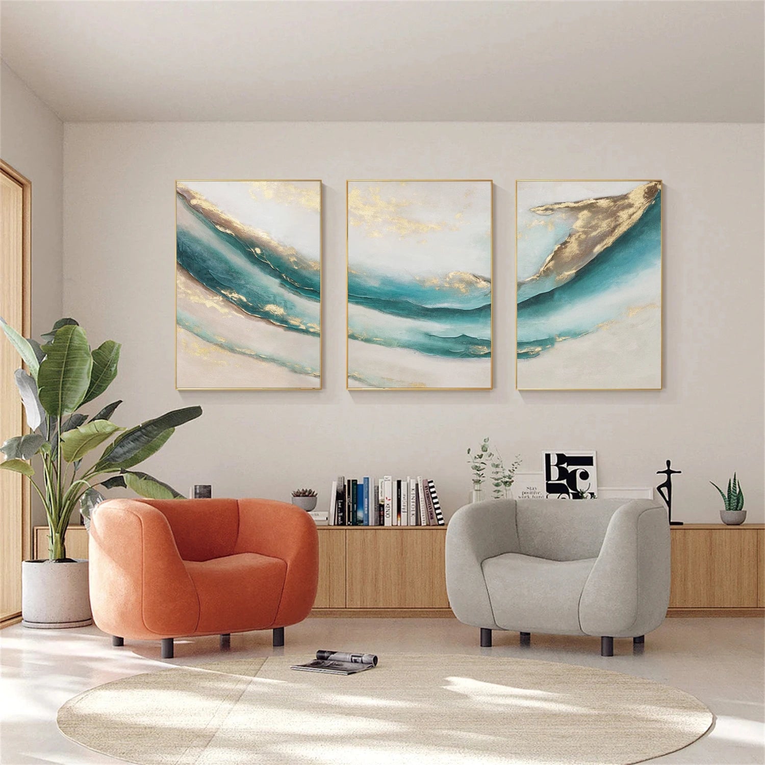Abstract Texture  Set of 3 Wall Art #AB546