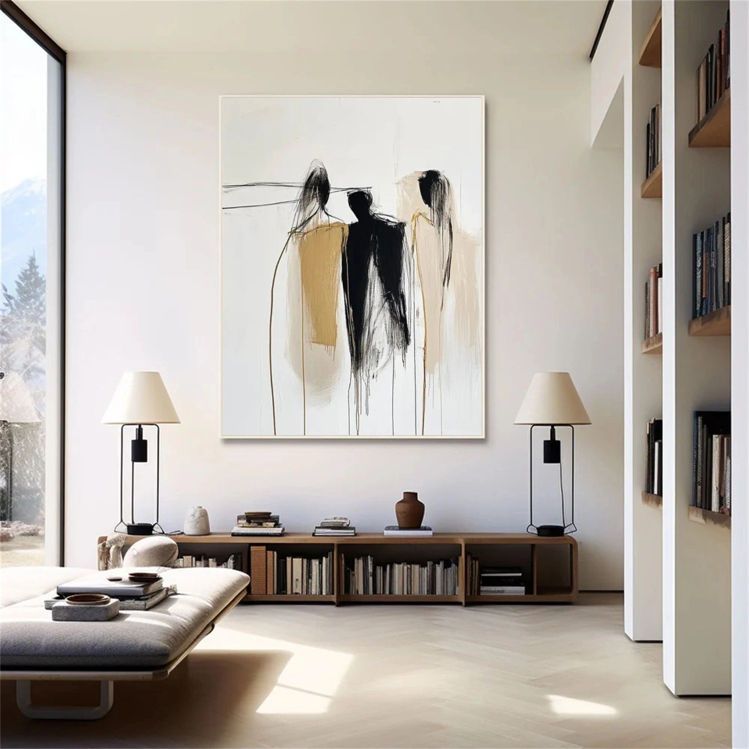 Contemporary Abstract Minimalist Textured Wall Art #CW048