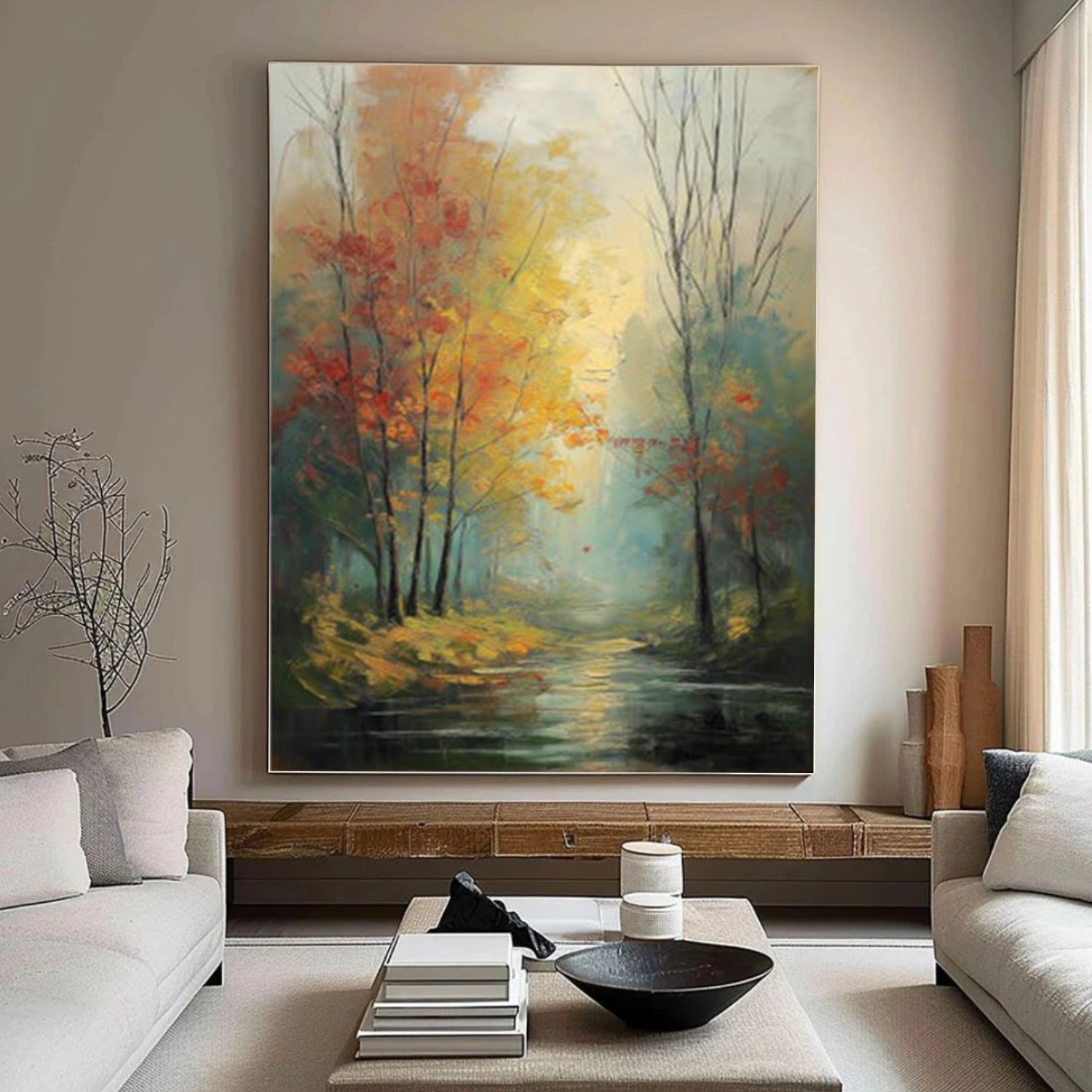 Flower & Tree Abstract Canvas Art #FT 327