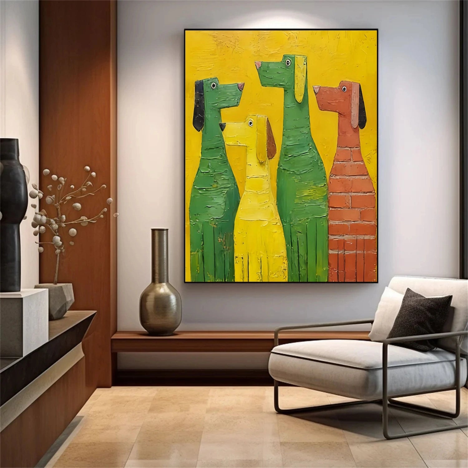 Colorful Abstract Animal Texture Canvas Art #AP233