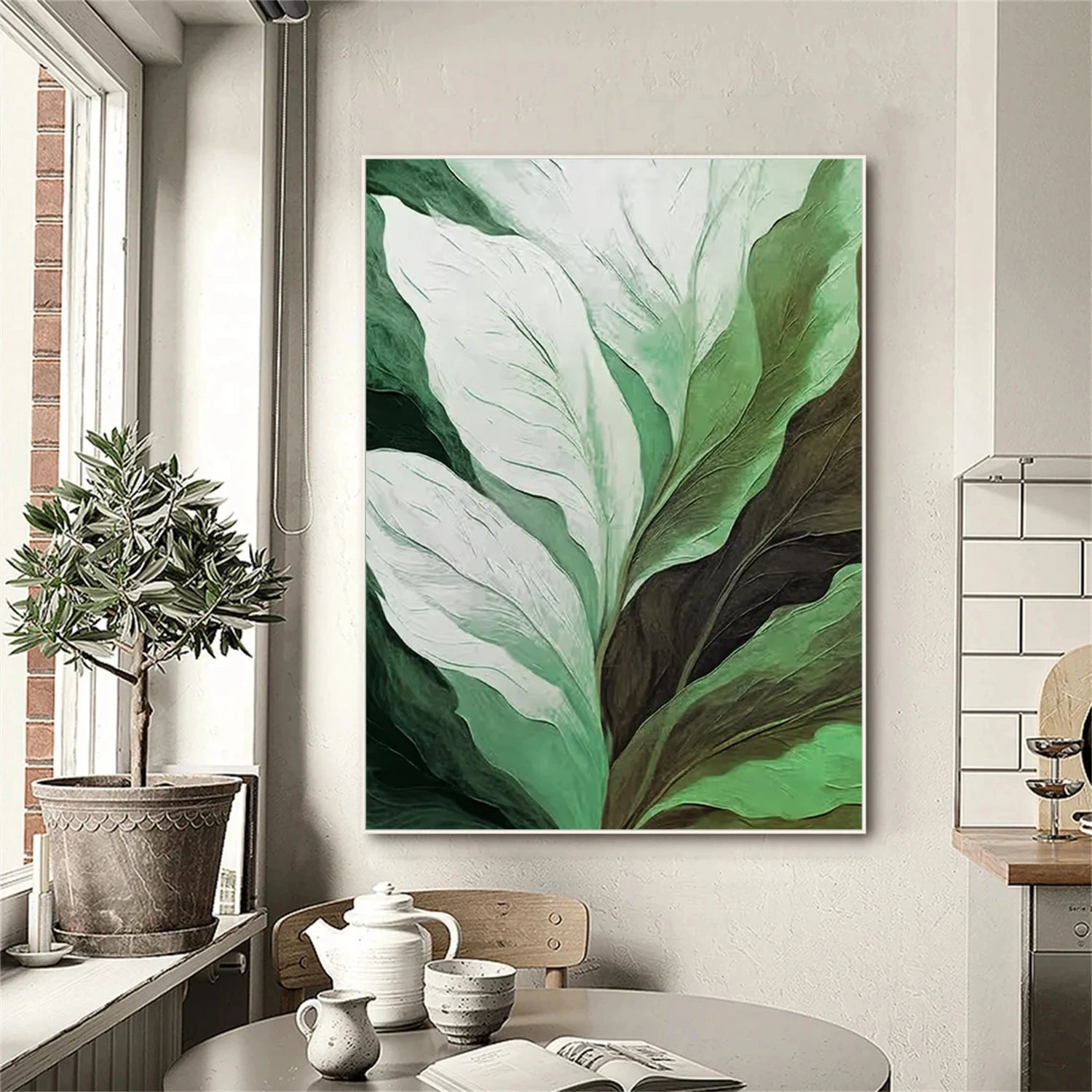 Flower And Tree Abstract Canvas Art #FT 215