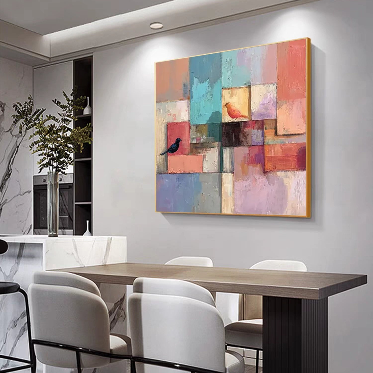 Colorful Abstract Animal Canvas Art #AP201