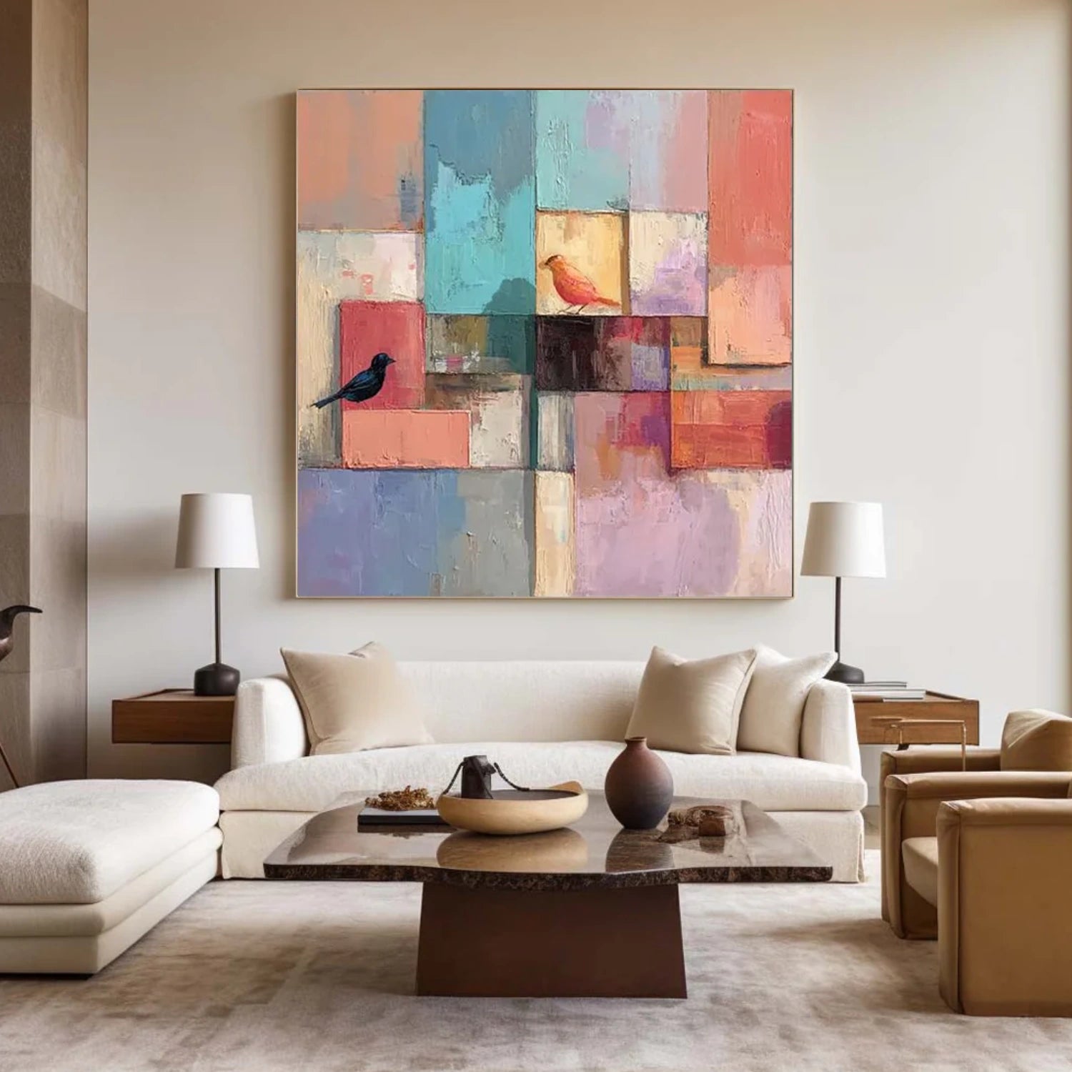 Colorful Abstract Animal Canvas Art #AP201