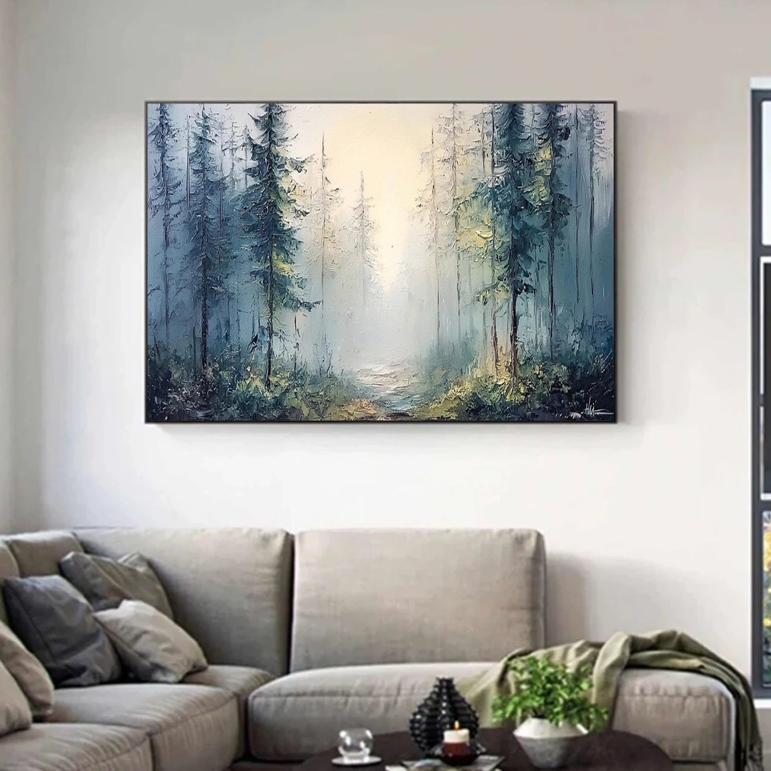 Flower & Tree Abstract Texture Canvas Art #FT 294