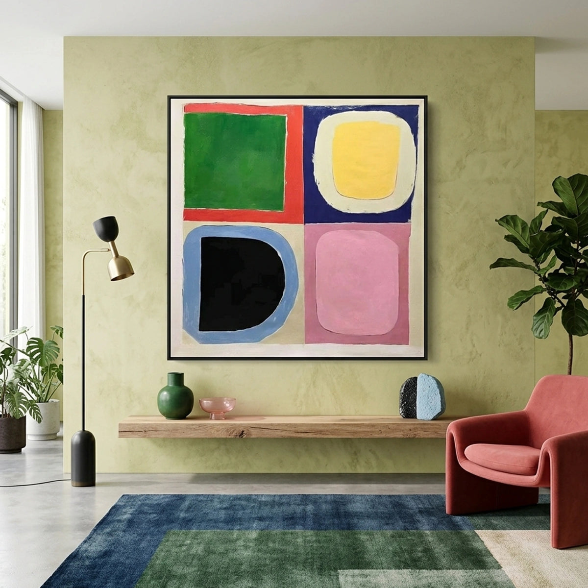Colorful Abstract  Wall Art  # AB702