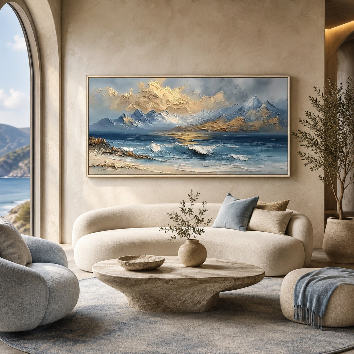 Minimalist Mountain Texture Canvas # MM466