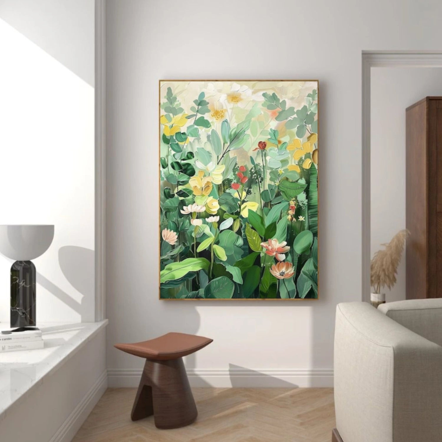 Flower & Tree Abstract Textured Canvas # FT 363