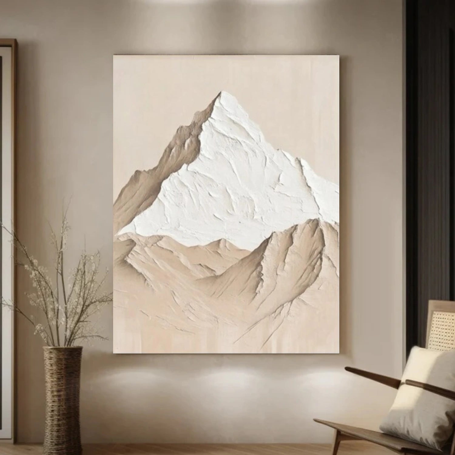 Minimalist Mountain Texture Canvas  # MM395
