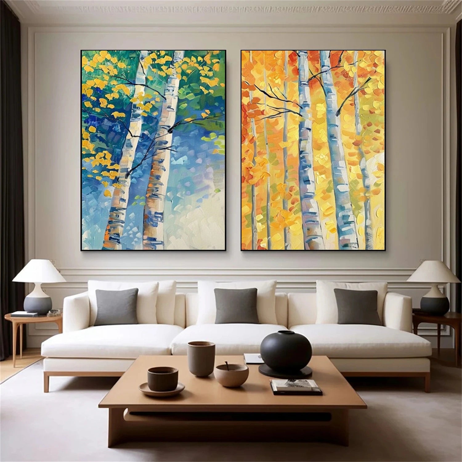 Flower And Tree Painting Set of 2 #FT 143