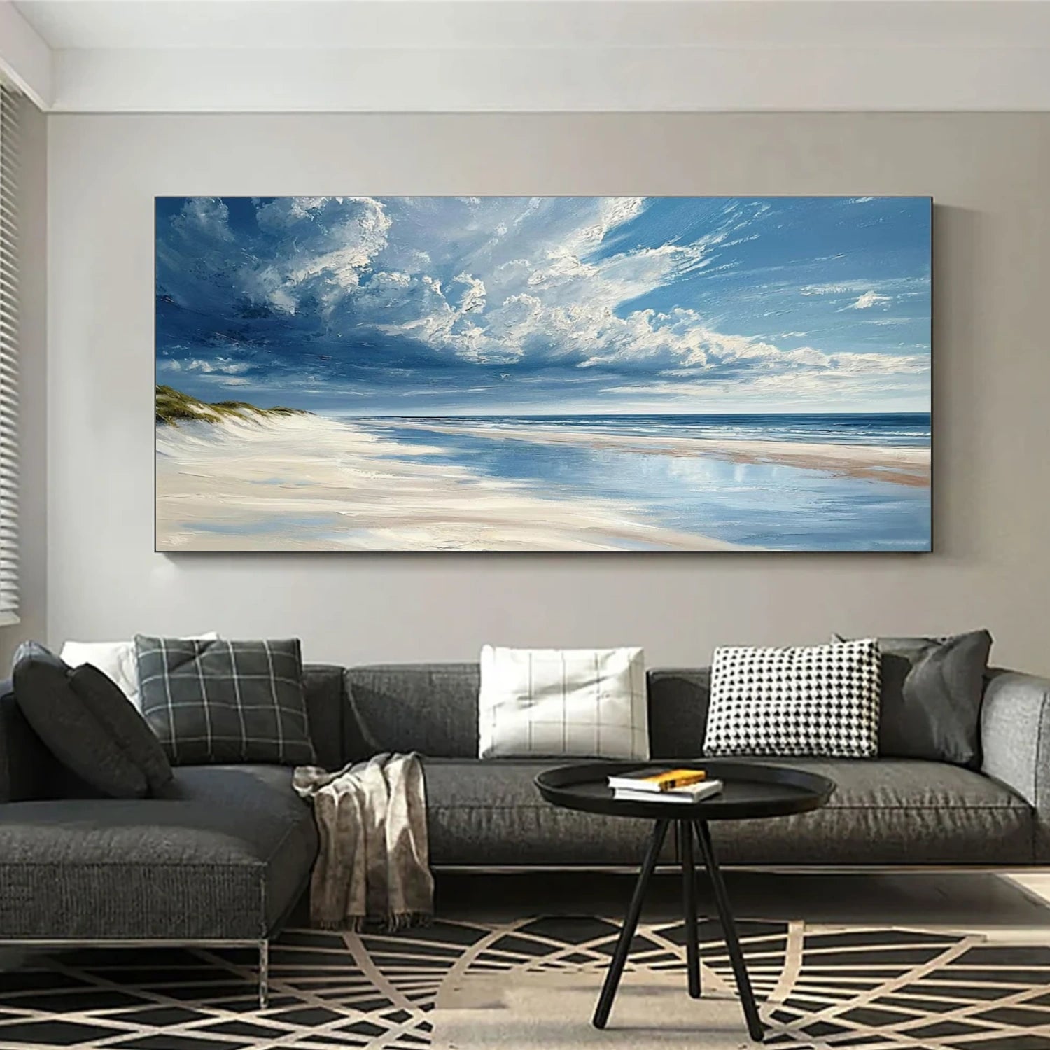Ocean And Sky Abstract Canvas Art #OS 331