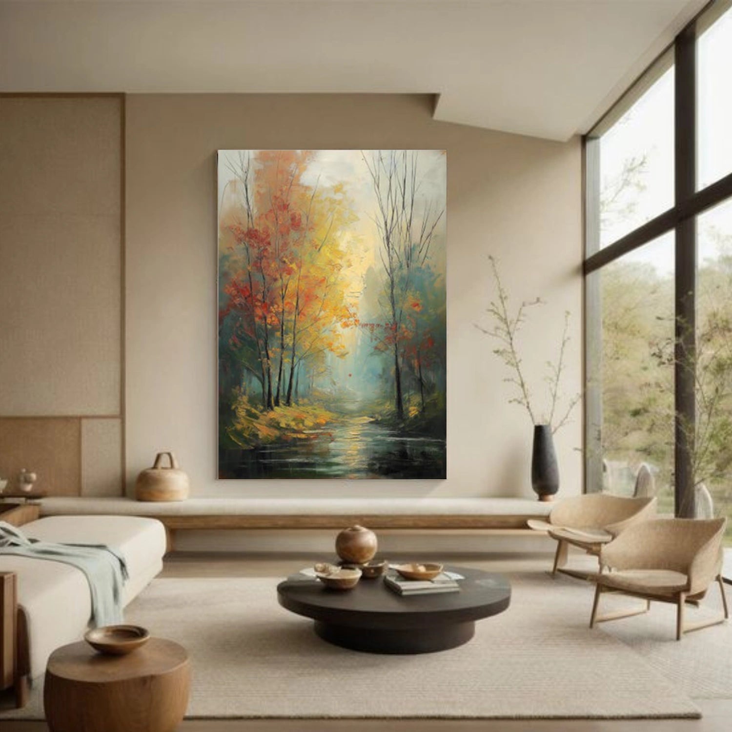 Flower & Tree Abstract Canvas Art #FT 327