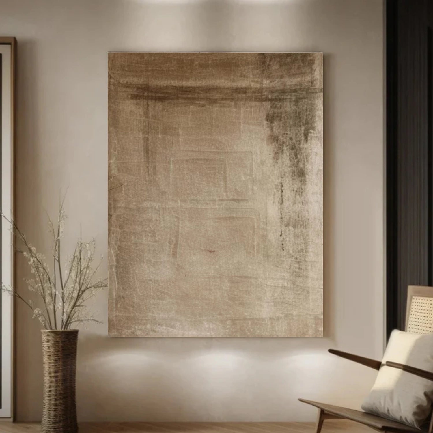 Beige & Brown Abstract Wall Art #BB179