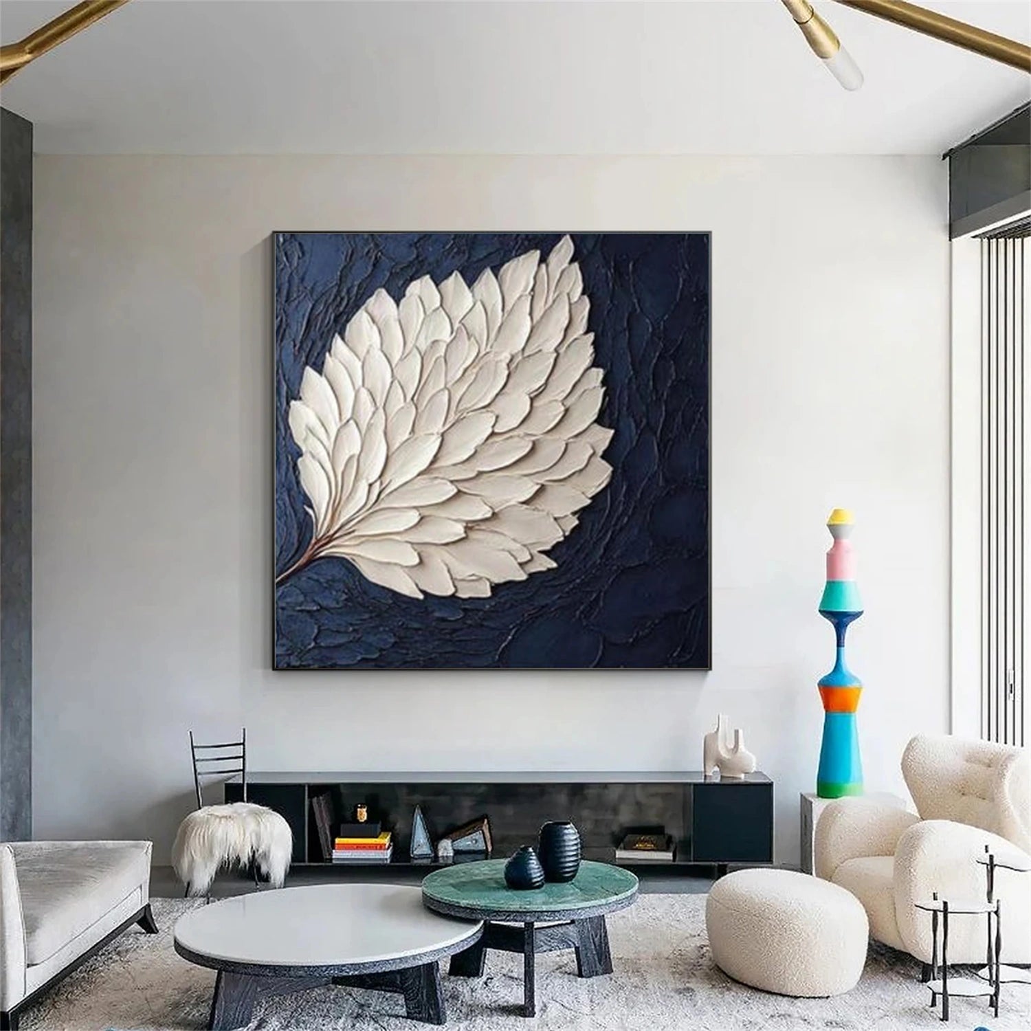 Flower & Tree Abstract Texture Canvas Art #FT 317