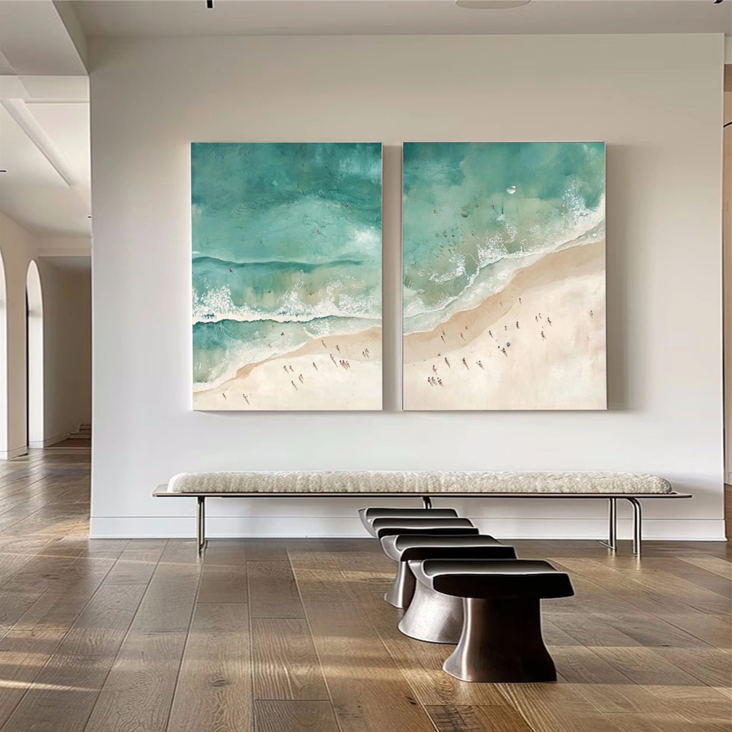 Sport Art Texture Painting Canvas Set of 2 # SA078