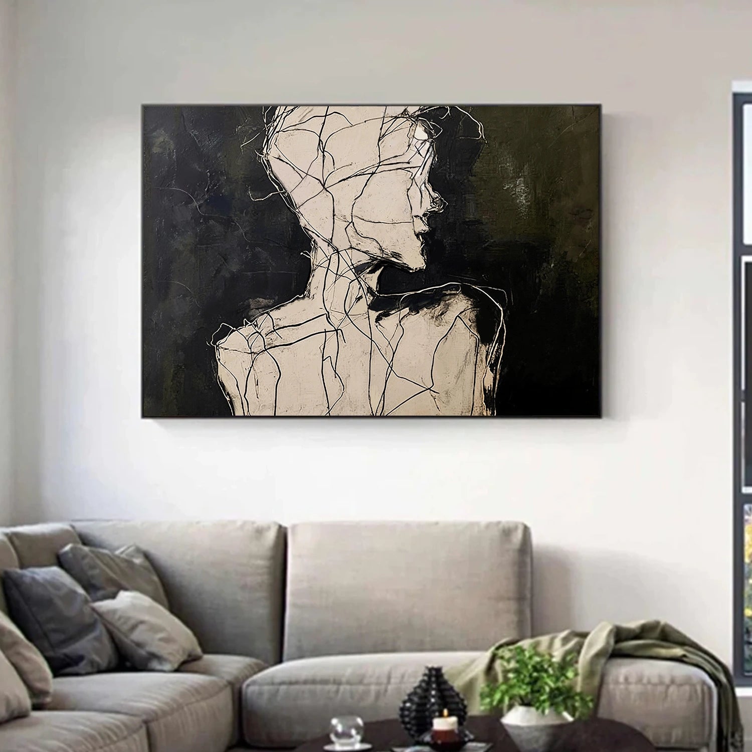 Abstract Portrait Textured Wall Art #PT 063