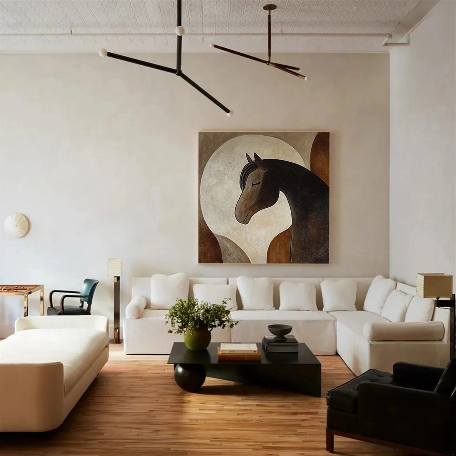 Abstract Animal Horse  Canvas Art #AP230