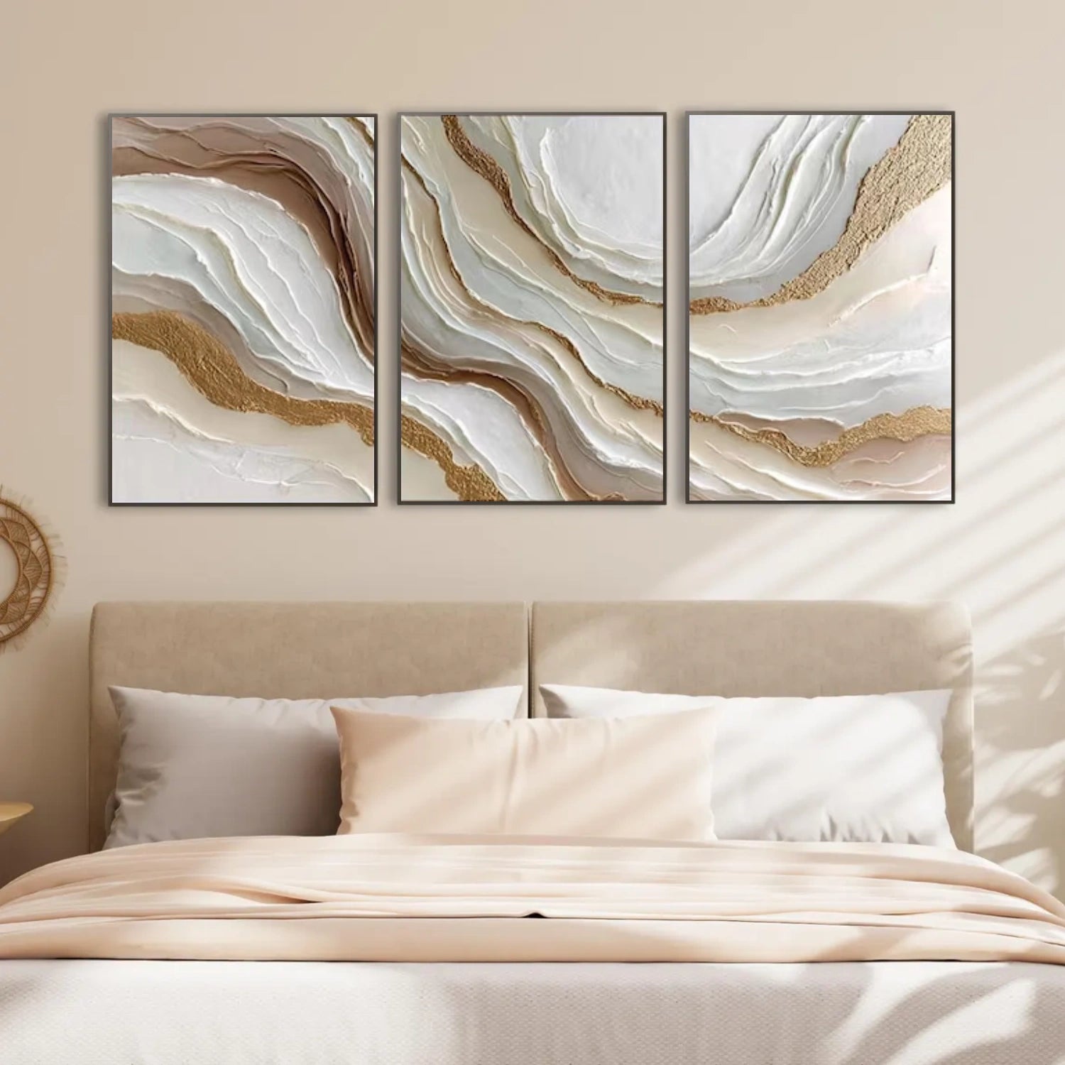 Abstract Texture Wall Art Set of 3  #AB619