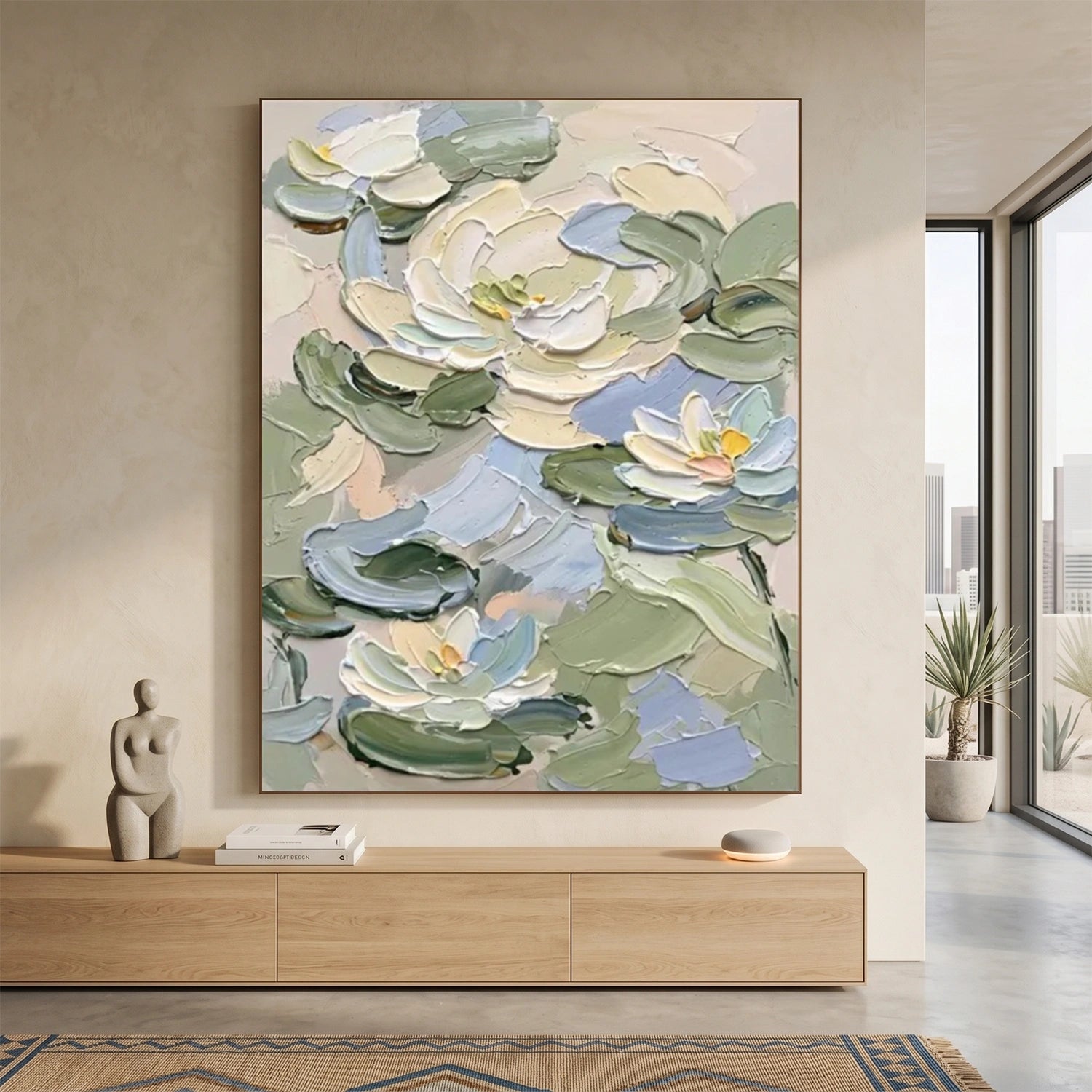 Flower & Tree Abstract Texture Canvas # FT 387