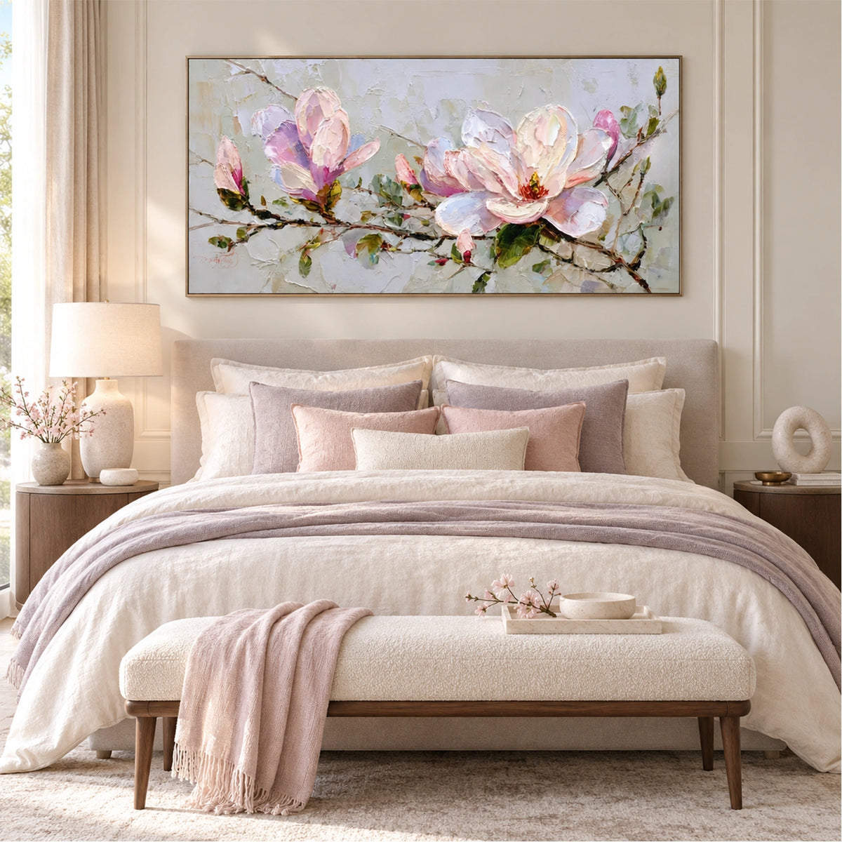 Flower & Tree Abstract Texture Canvas #FT 435