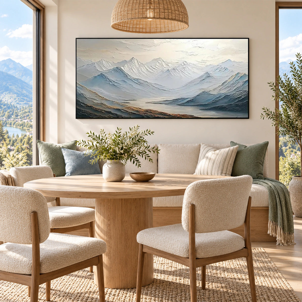 Minimalist Mountain Texture Canvas # MM476