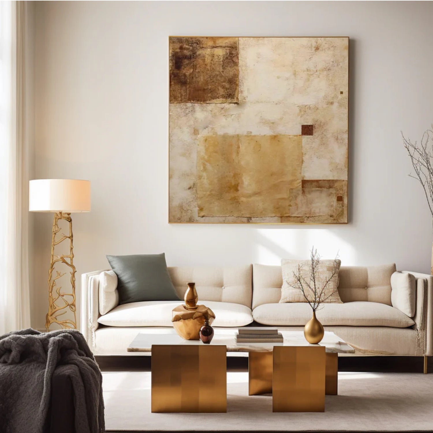 Beige & Brown Wabi Sabi Wall Art #WS392