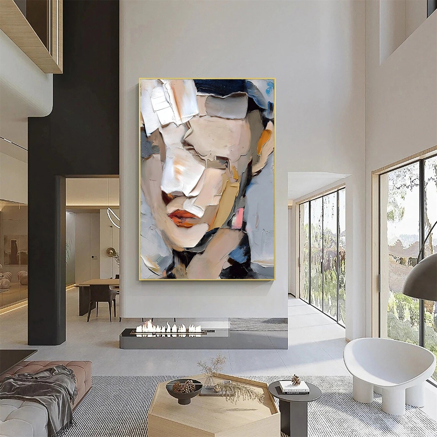 Abstract Portrait Texture Wall Art #PT 072