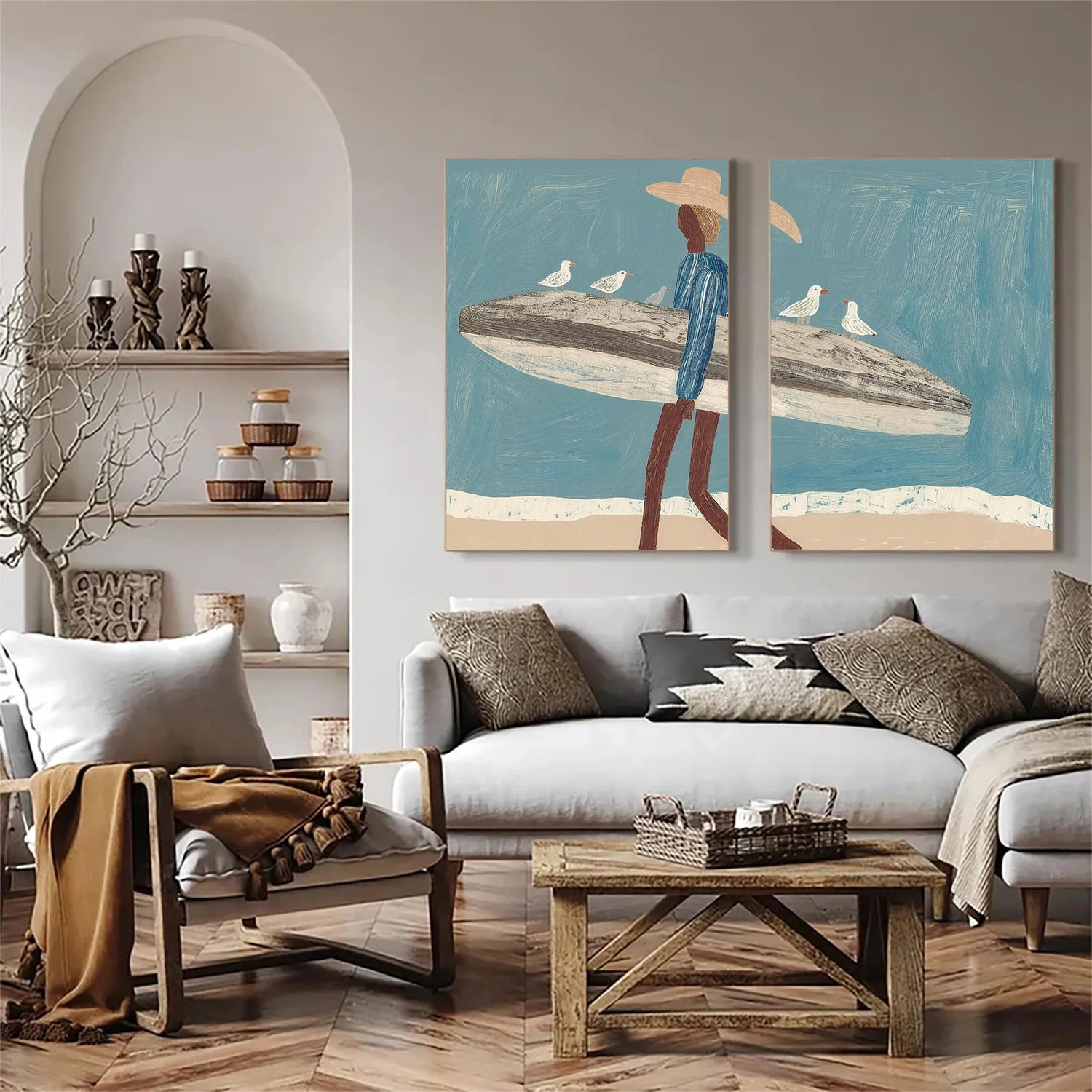 Abstract Portrait Wall Art Set of 2 # PT053