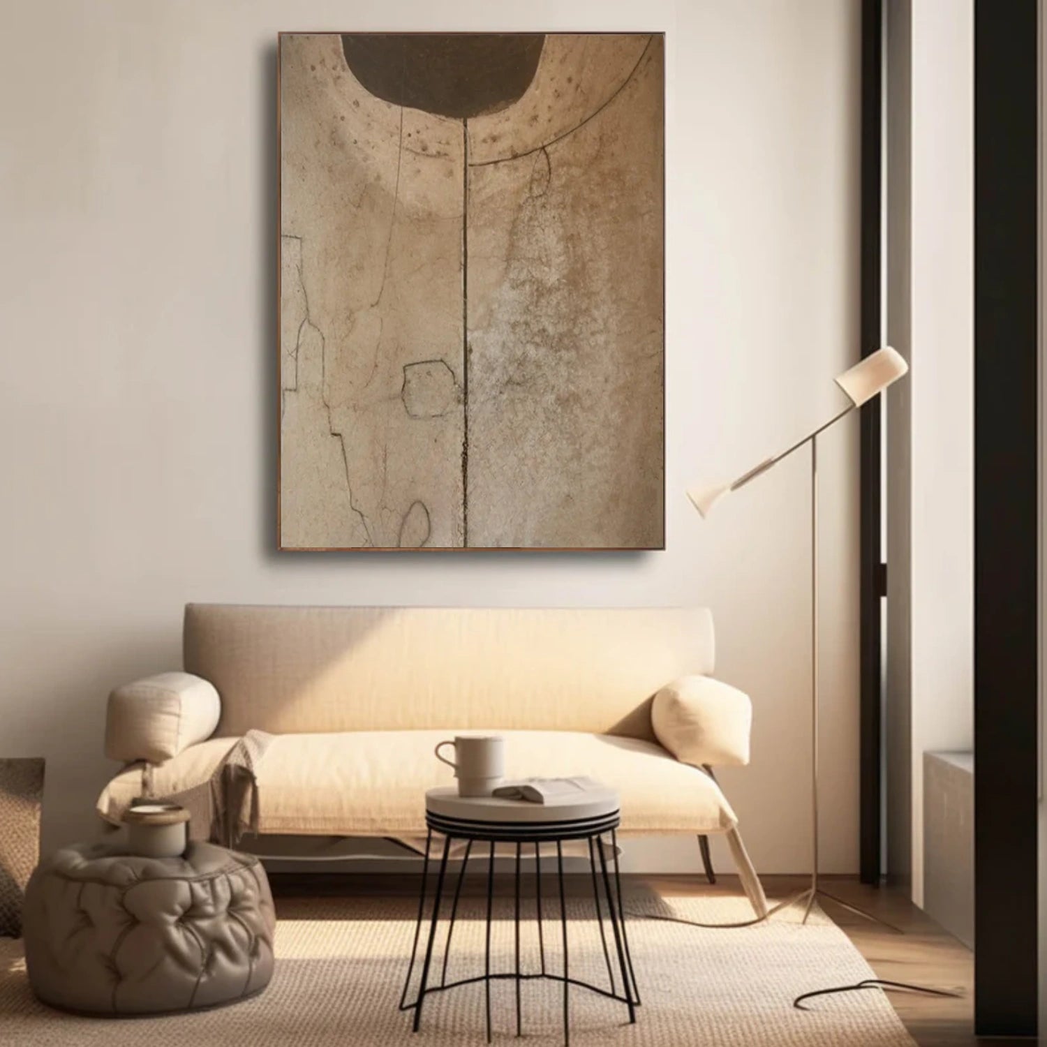 Beige & Brown Abstract Wall Art #BB177