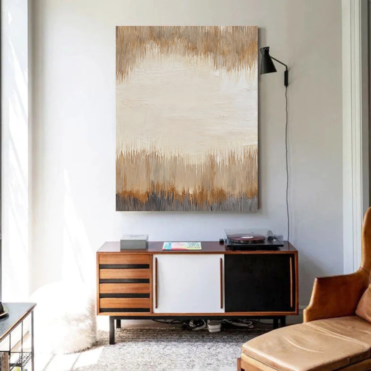 Beige & Brown Abstract Wall Art #BB187