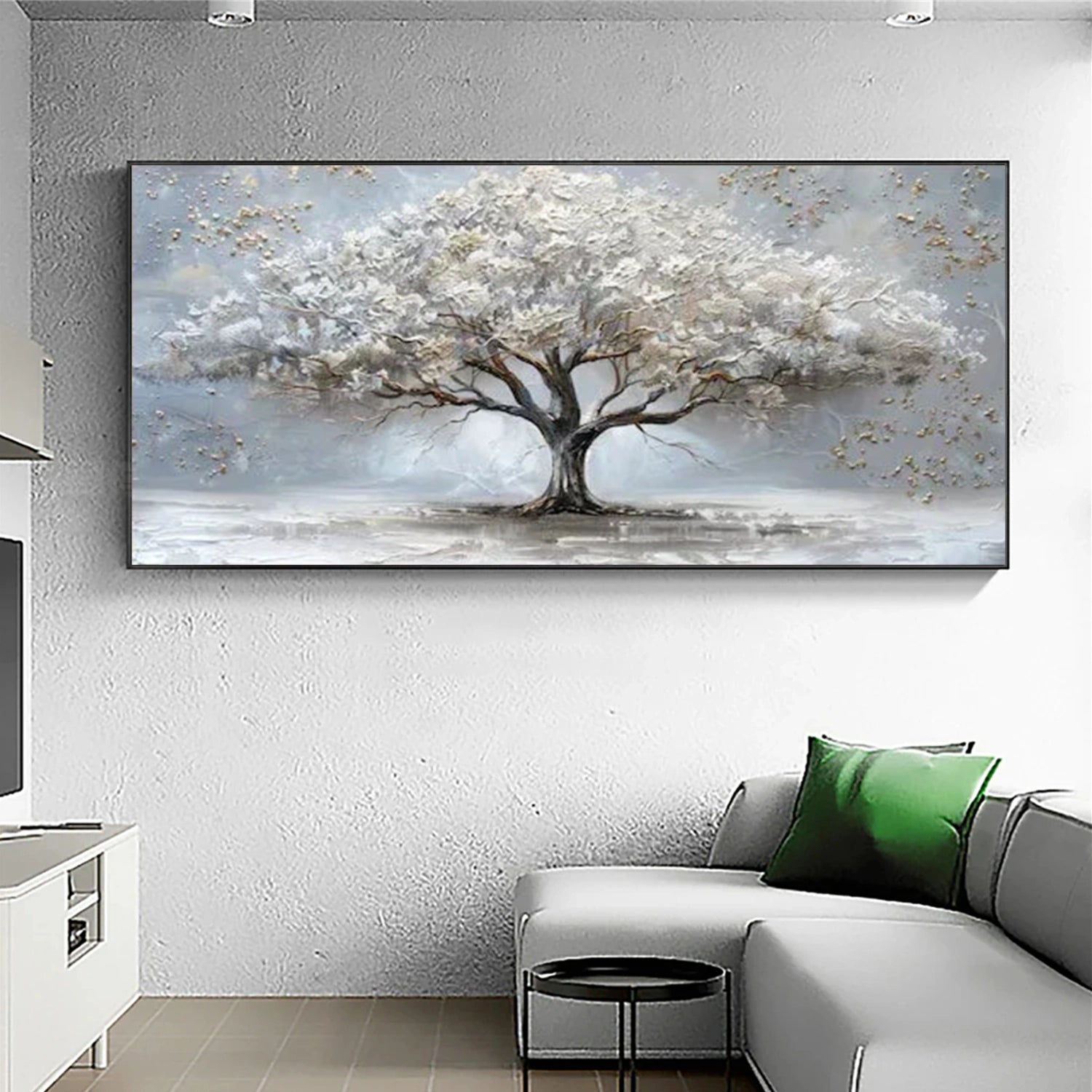 Flower & Tree Abstract Texture Canvas Art #FT 308