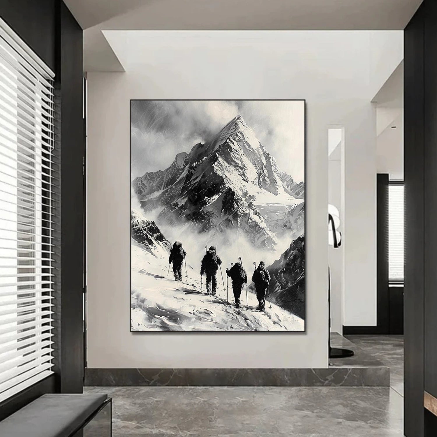 Minimalist Mountain Textured Canvas  #MM348