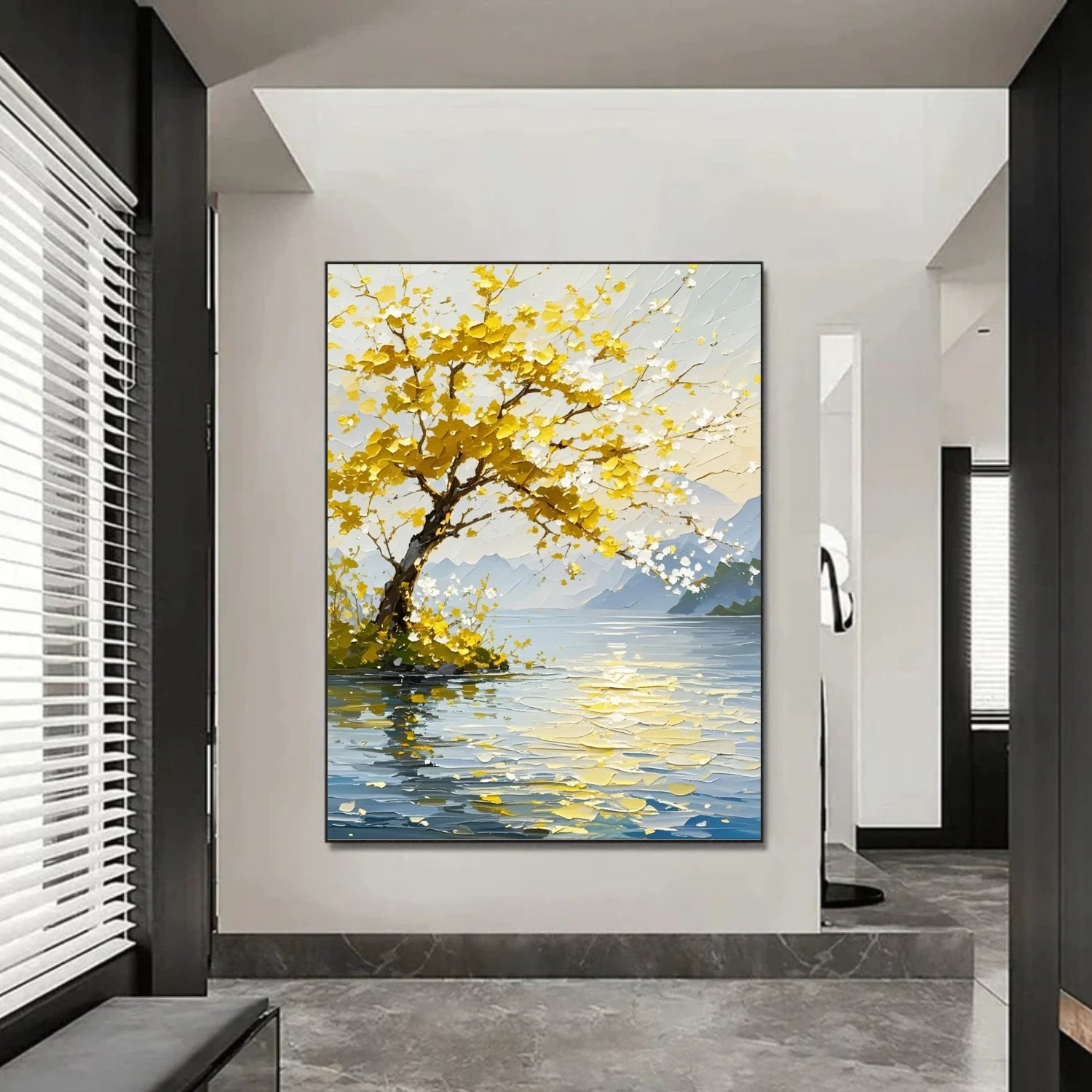 Flower & Tree Abstract Texture Canvas Art #FT 271