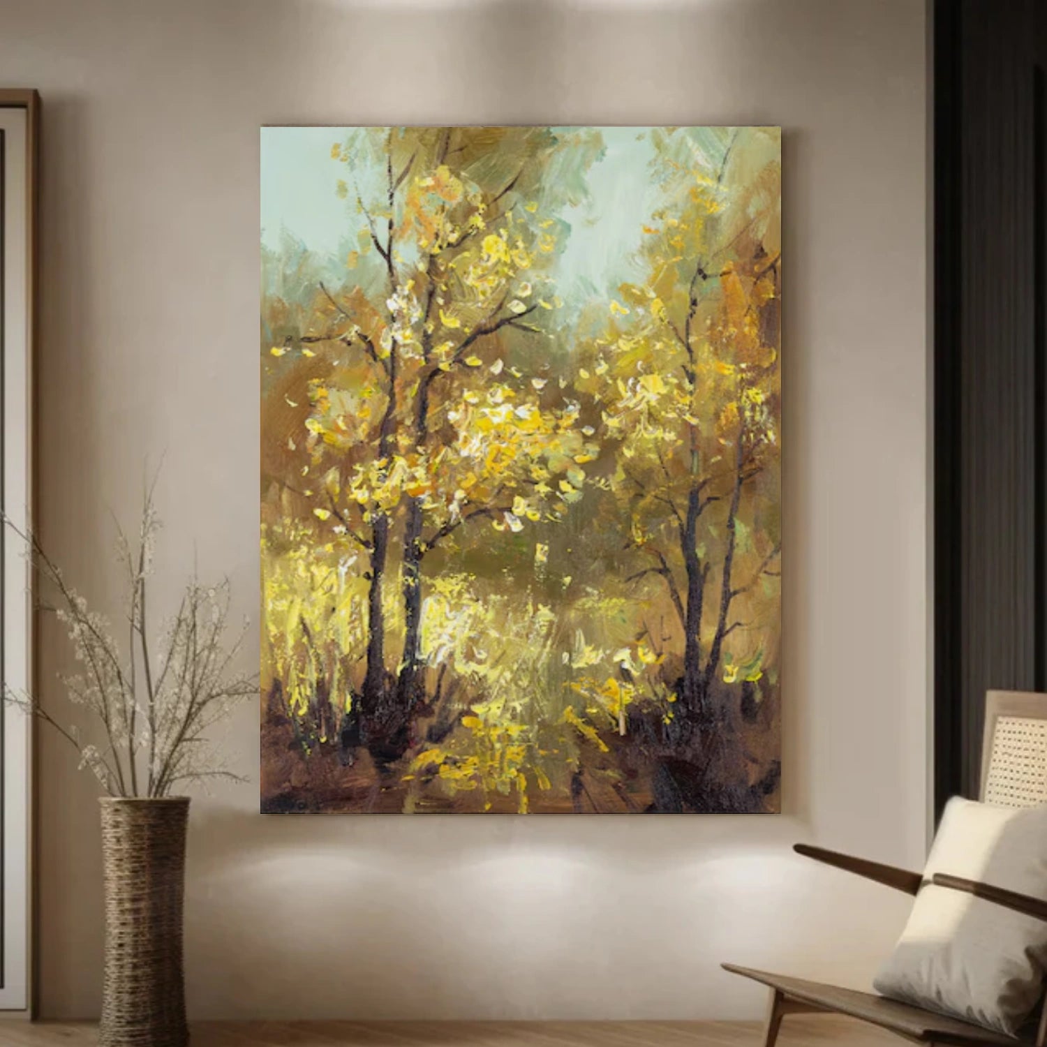 Flower & Tree Abstract Canvas Art #FT 306