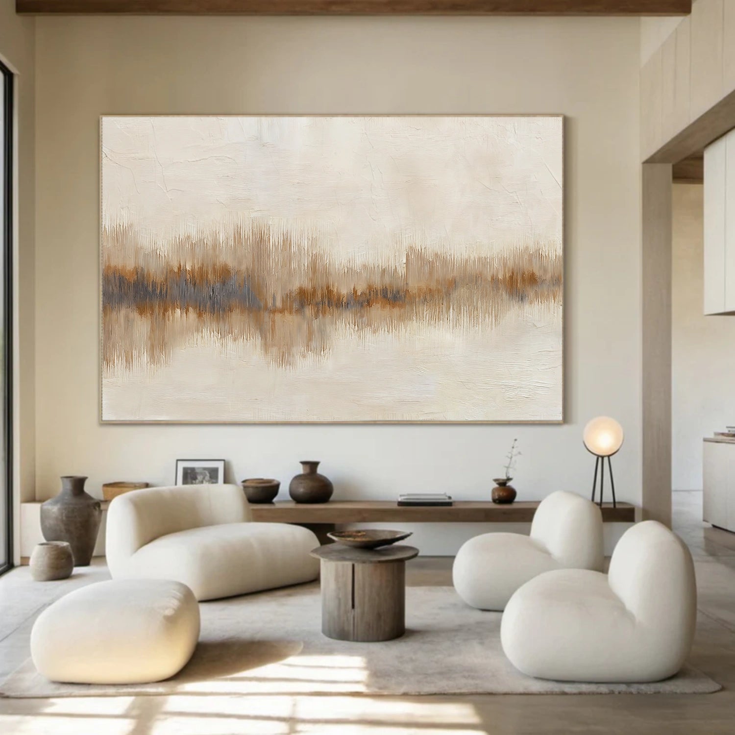 Beige & Brown Abstract Wall Art #BB189